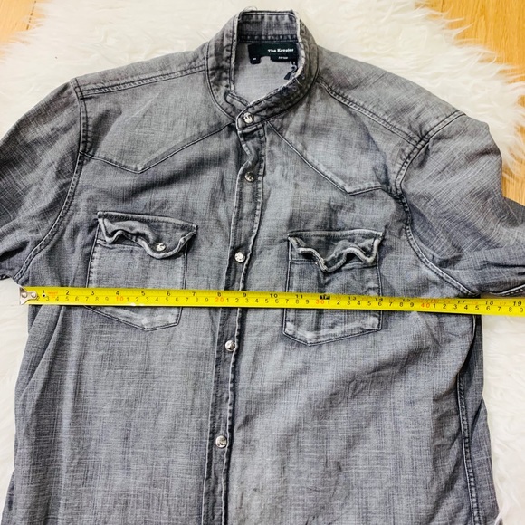 Kooples washed effect denim button shirt distress - Picture 5 of 12